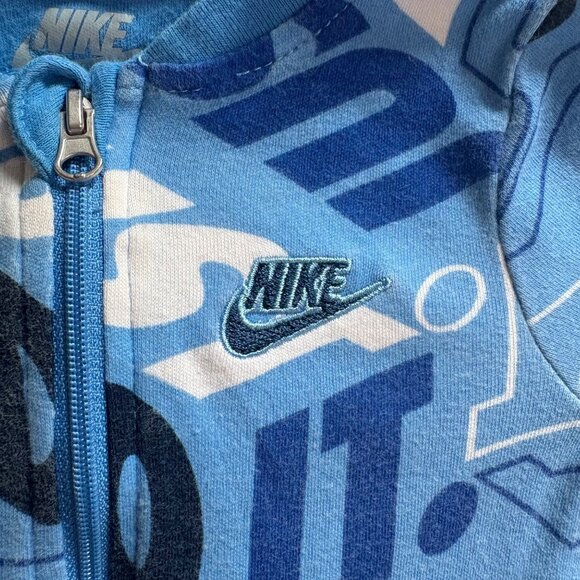 Nike Baby Boys 2-Piece Blue Bodysuit & Footed Sleeper Set 6M Just Do It Print - Picture 4 of 13